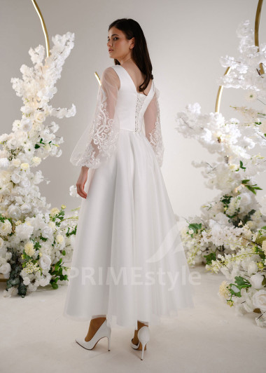 Elegantné krátke svadobné šaty RT2311 - primestyle.sk