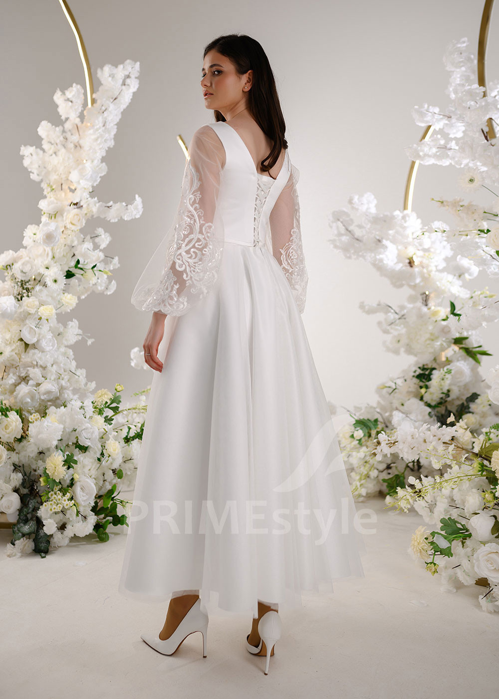 Elegantné krátke svadobné šaty RT2311