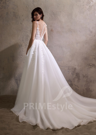 Exkluzívne svadobné šaty s dlhým rukávom RC2809 - primestyle.sk