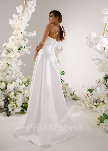 Jednoduché sexy svadobné šaty RT2313 - primestyle.sk