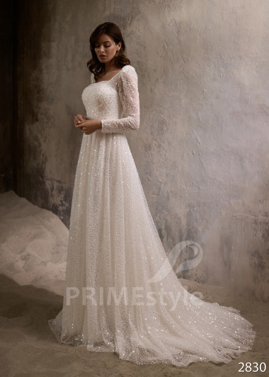 Luxusné trblietavé svadobné šaty RC2830 - primestyle.sk