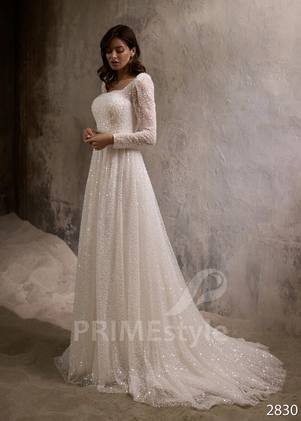 Luxusné trblietavé svadobné šaty RC2830