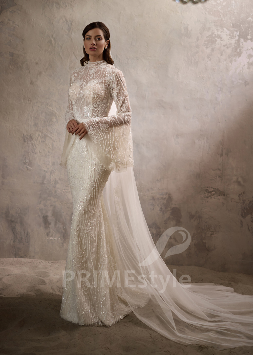 Exkluzívne priliehavé svadobné šaty RC2831