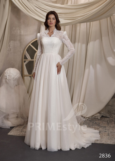 Elegantné svadobné šaty pre staršie nevesty RC2836