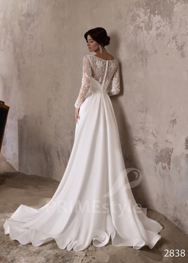 Luxusné svadobné šaty s odopínateľnou vlečkou RC2838 - primestyle.sk