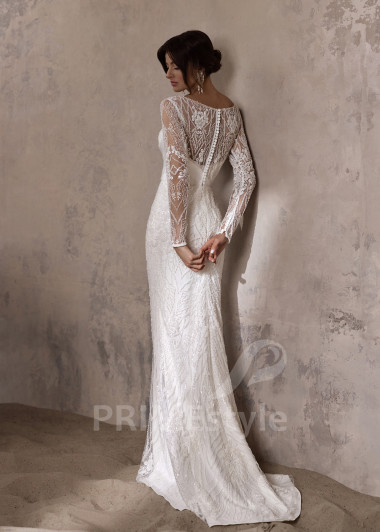 Luxusné svadobné šaty s odopínateľnou vlečkou RC2838 - primestyle.sk