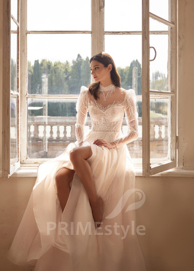 Elegantné trblietavé svadobné šaty RC2700 - primestyle.sk