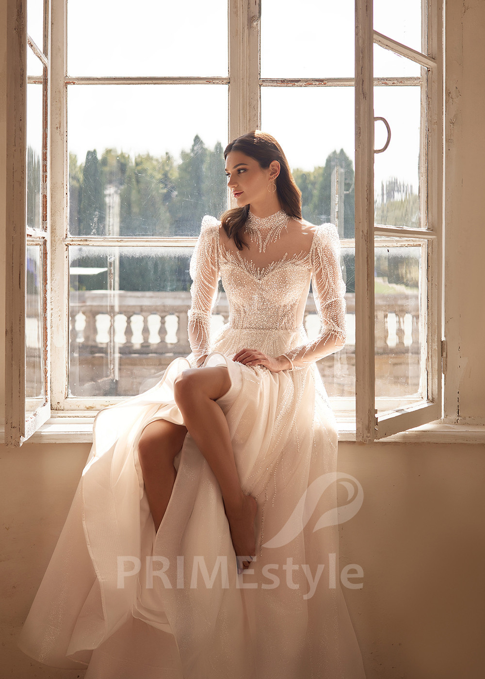 Elegantné trblietavé svadobné šaty RC2700