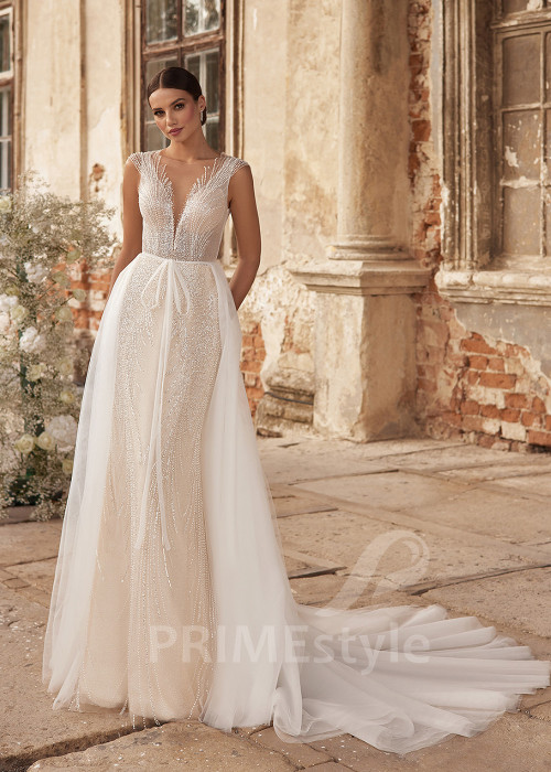 Elegantné úzke svadobné šaty RC2702