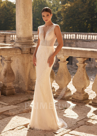 Elegantné úzke svadobné šaty RC2702 - primestyle.sk