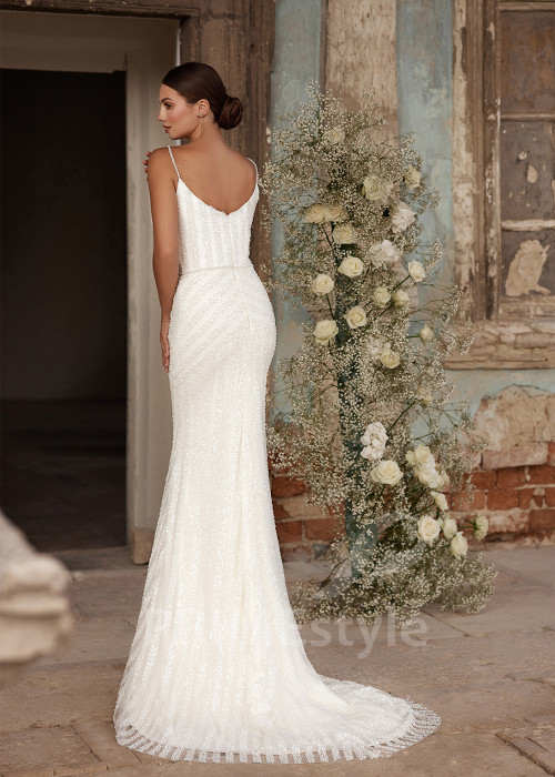 Luxusné trblietavé svadobné šaty RC2710